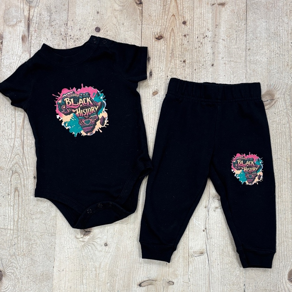 Black History Outfit Garanimals Baby 12 Mo. Onesie/Pants Set Black Lives Matter